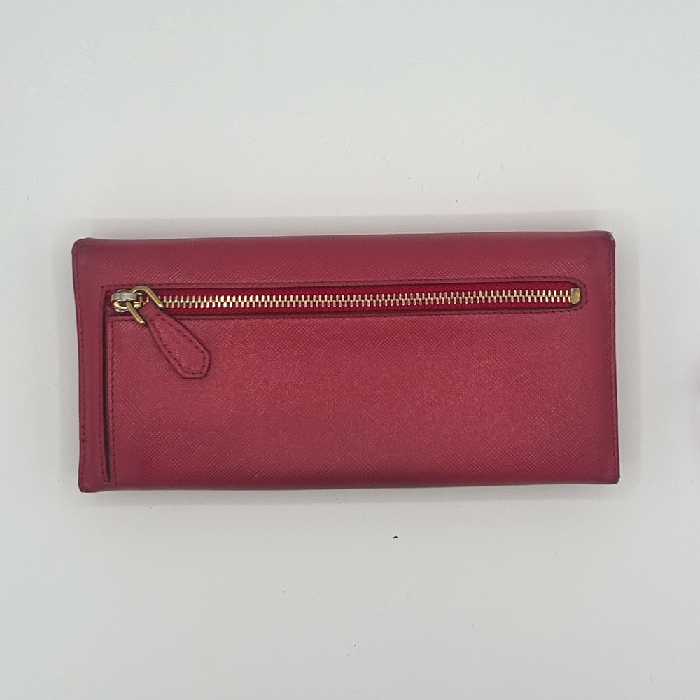 🌷 Prada Large Saffiano Leather Wallet Pink (Authentic) - Picture 7 of 17